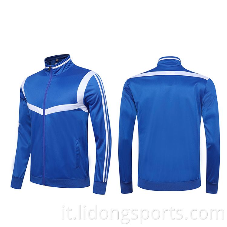 Produttore di giacche per zip sport con pista satinata personalizzata per lo sport personalizza il tuo nome e il logo della squadra